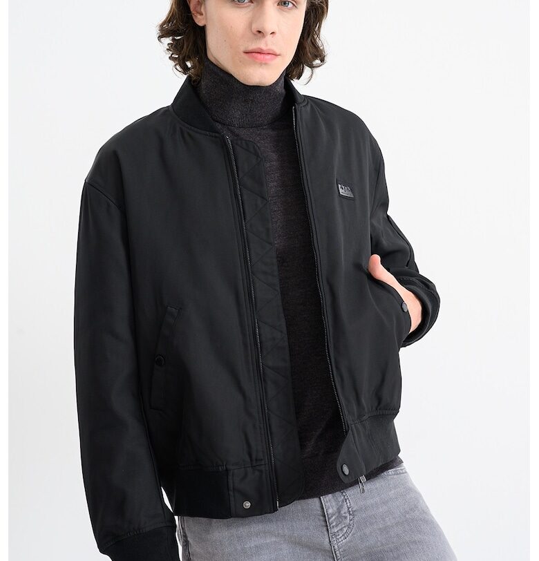 Яке бомбър с цип - Черен ARMANI EXCHANGE