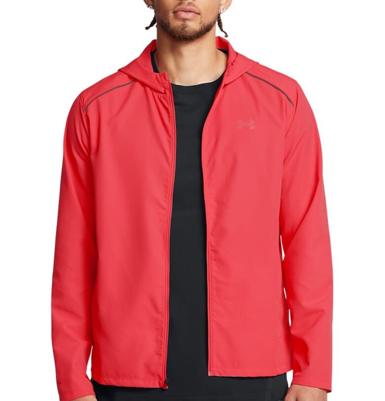 Яке за бягане UA Storm с качулка - Червен Under Armour