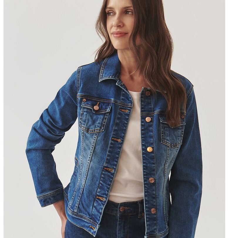 Яке от деним Beska с джобове с капаче - Син Tatuum