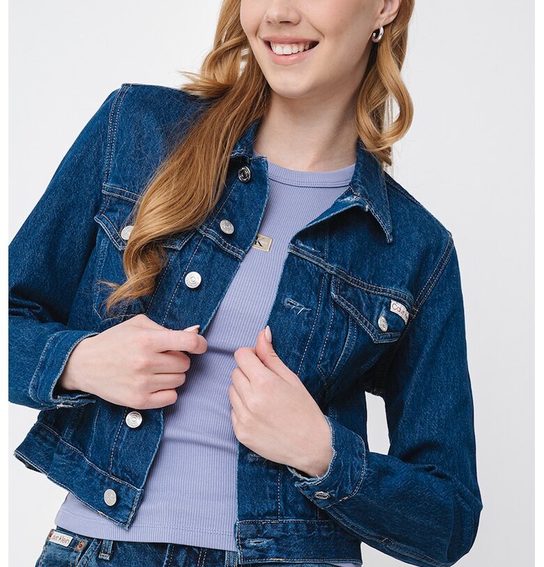 Яке от деним с копчета - Кралско Синьо CALVIN KLEIN JEANS