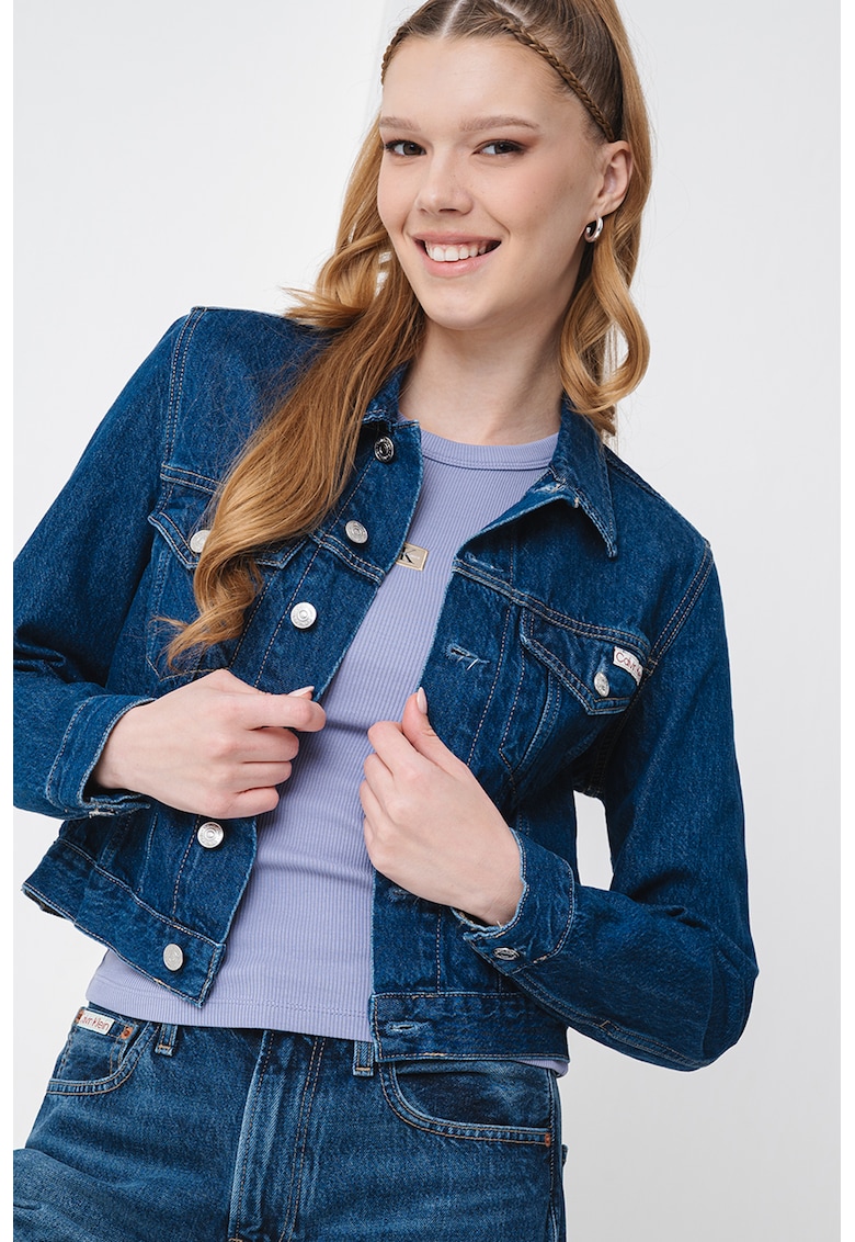 Яке от деним с копчета - Кралско Синьо CALVIN KLEIN JEANS