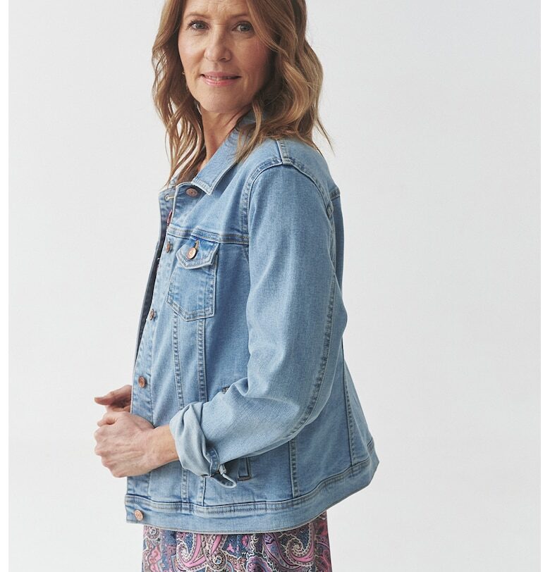 Яке от деним с копчета - Светлосин Tatuum