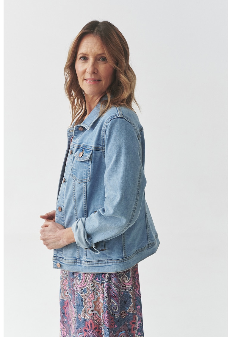 Яке от деним с копчета - Светлосин Tatuum