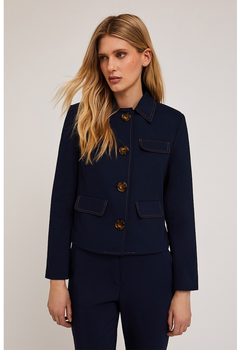 Яке от деним с копчета - Тъмносин Motivi