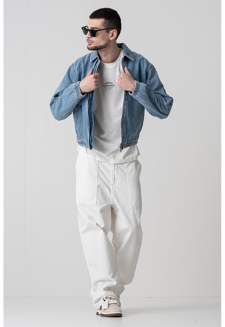 Яке от деним с цип - Син меланж ARMANI EXCHANGE