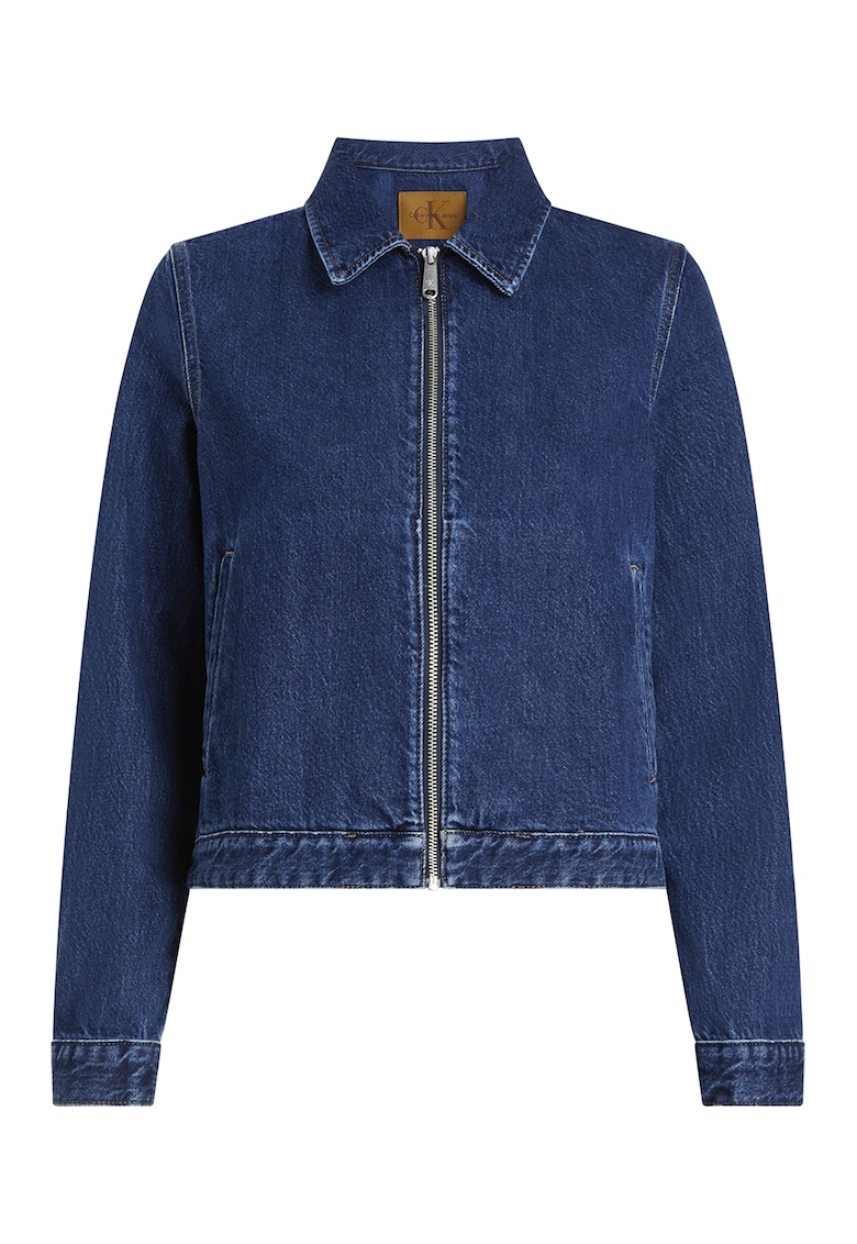 Яке от деним с цип - Тъмносин CALVIN KLEIN JEANS
