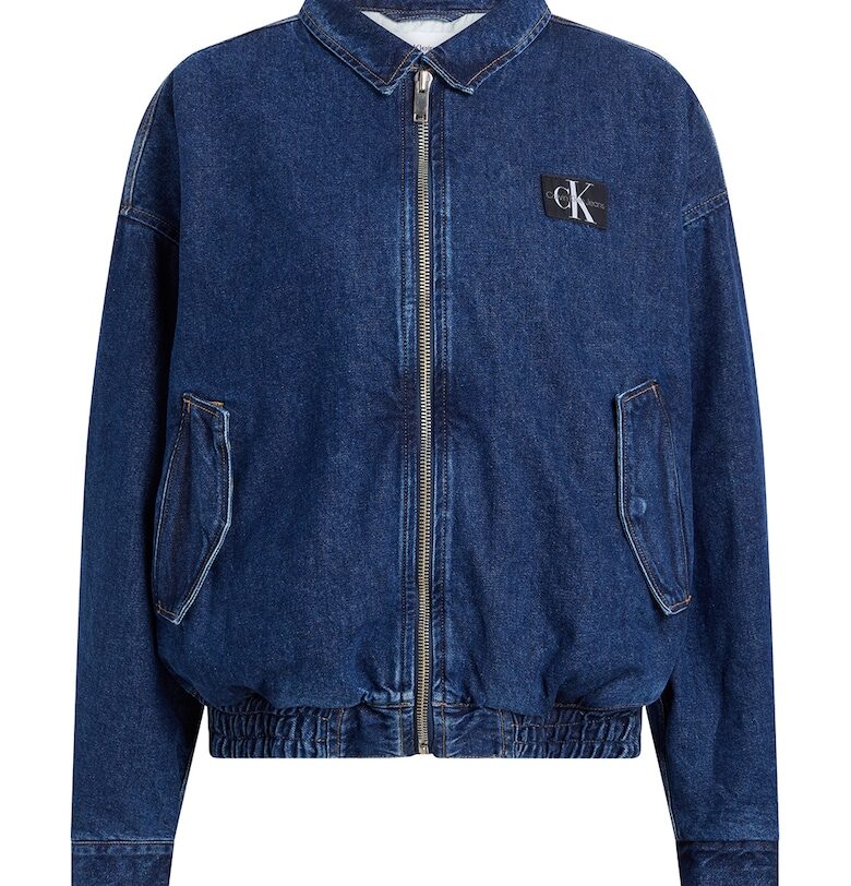 Яке от деним с цип и странични джобове - Син CALVIN KLEIN JEANS