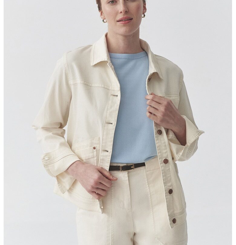 Яке от деним със скосени джобове - Слонова кост Tatuum