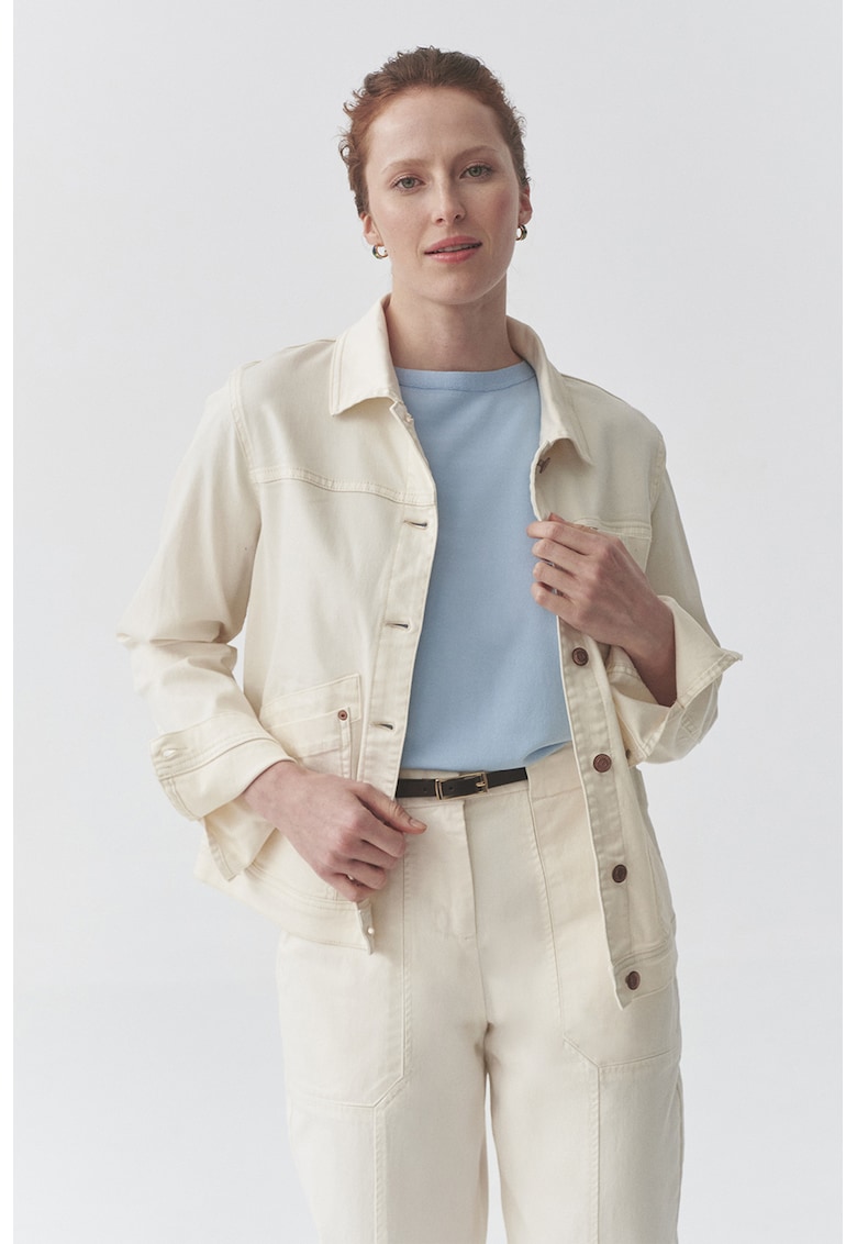 Яке от деним със скосени джобове - Слонова кост Tatuum