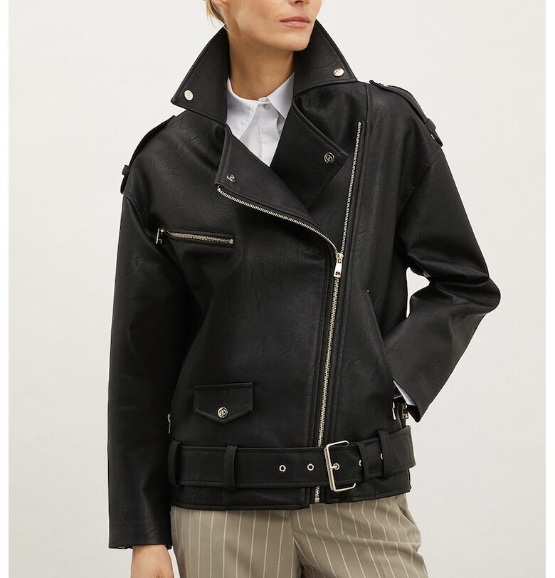 Яке от еко кожа - Черен Motivi