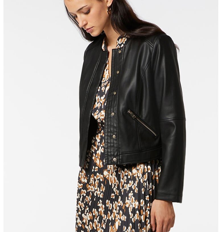 Яке от еко кожа - Черен Oltre