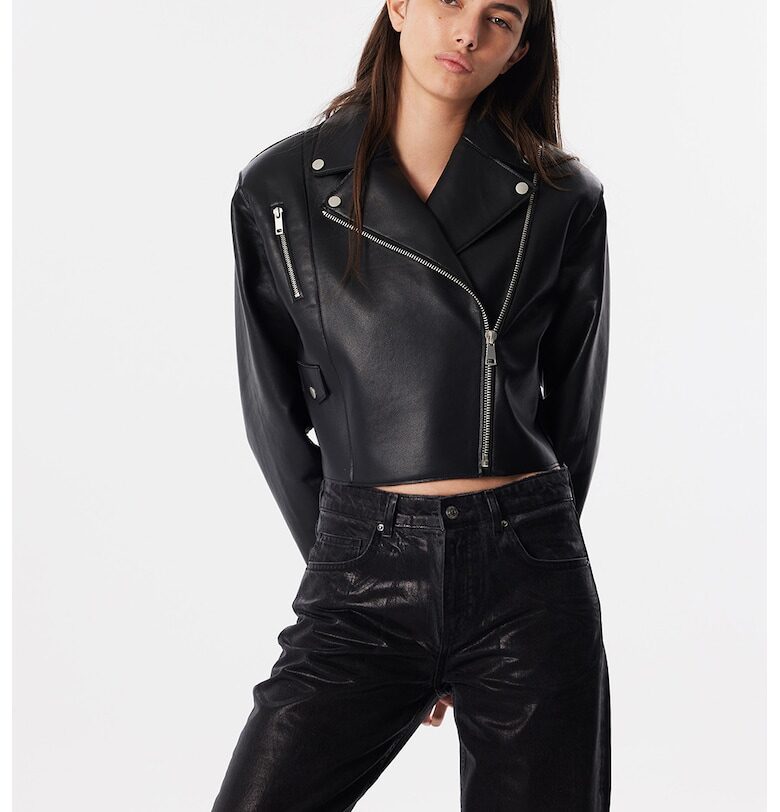 Яке от еко кожа - Черен TWIST