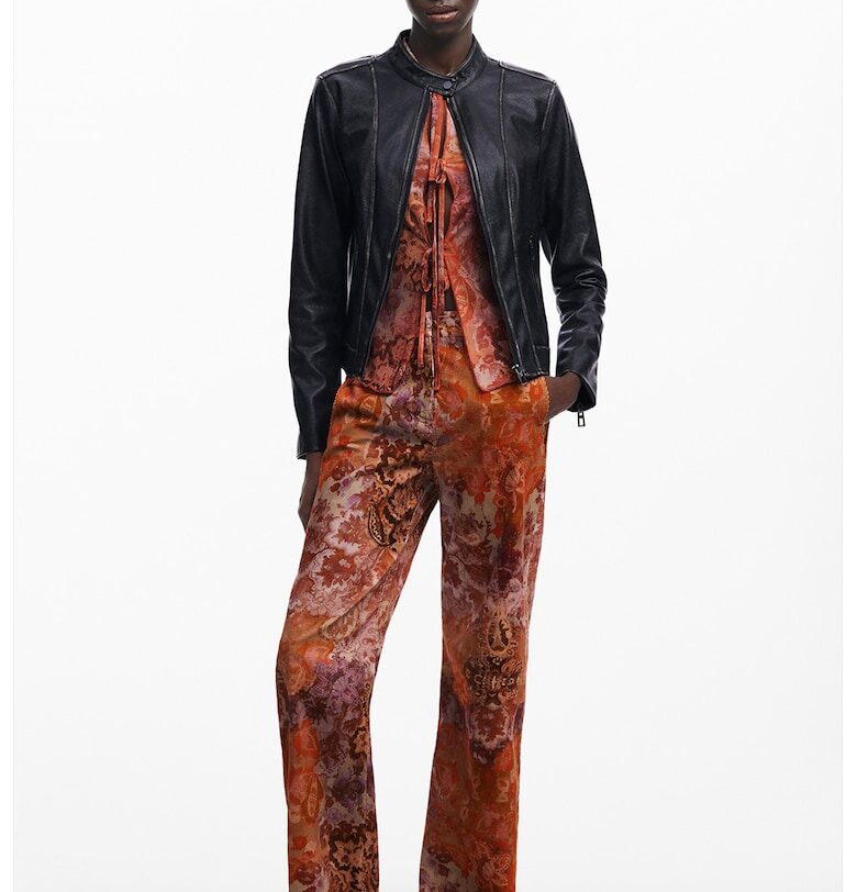 Яке от еко кожа с цип - Черен DESIGUAL