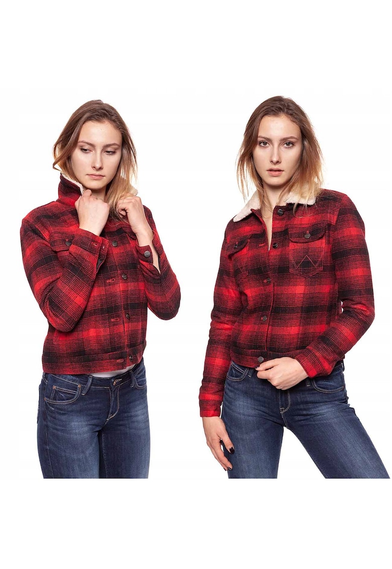 Яке преходно - шерпа - стандартна кройка - закопчаване: копчета - състав на материала: 87% полиестер - 13% вълна - кройка: без качулка - M - черно ... Wrangler