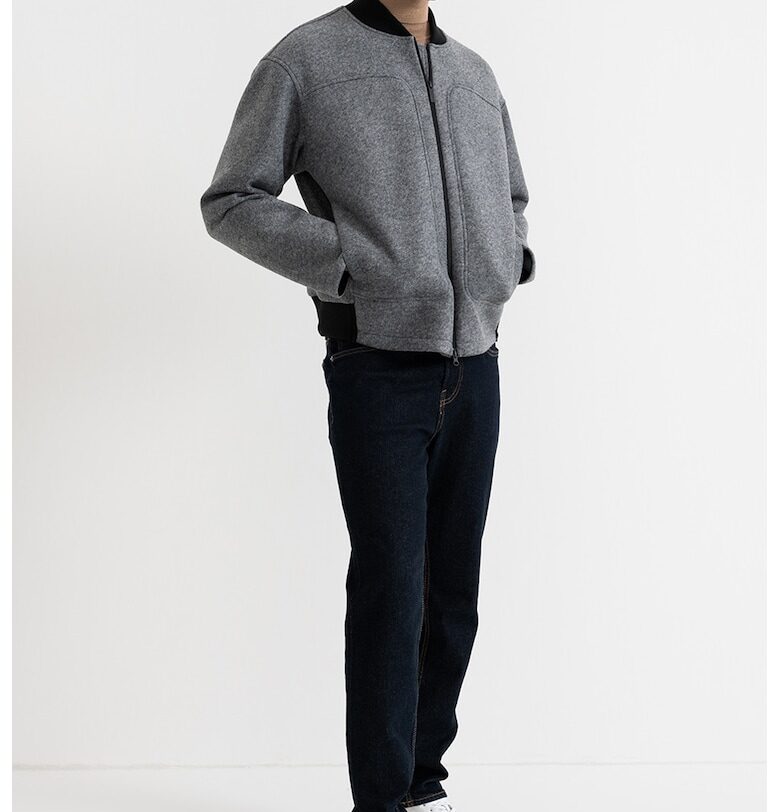 Яке с вълна и цип - Сив Colmar