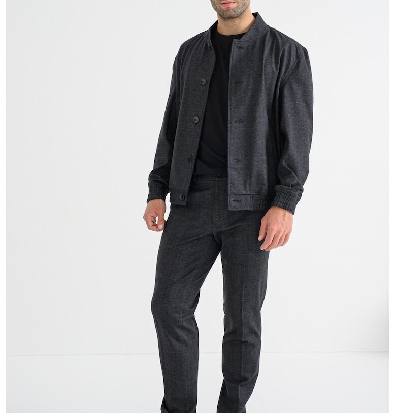 Яке с джобове встрани - Антрацитно сиво HUGO