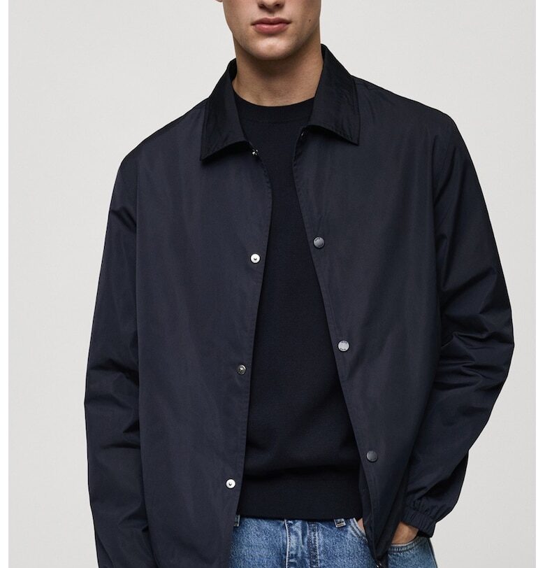 Яке с джобове и капси - Ултрамарин синьо Mango