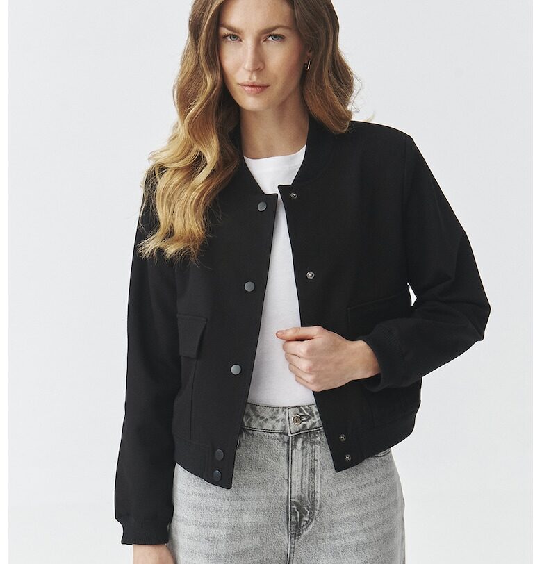 Яке с джобове с капаче - Избеляло черно Tatuum