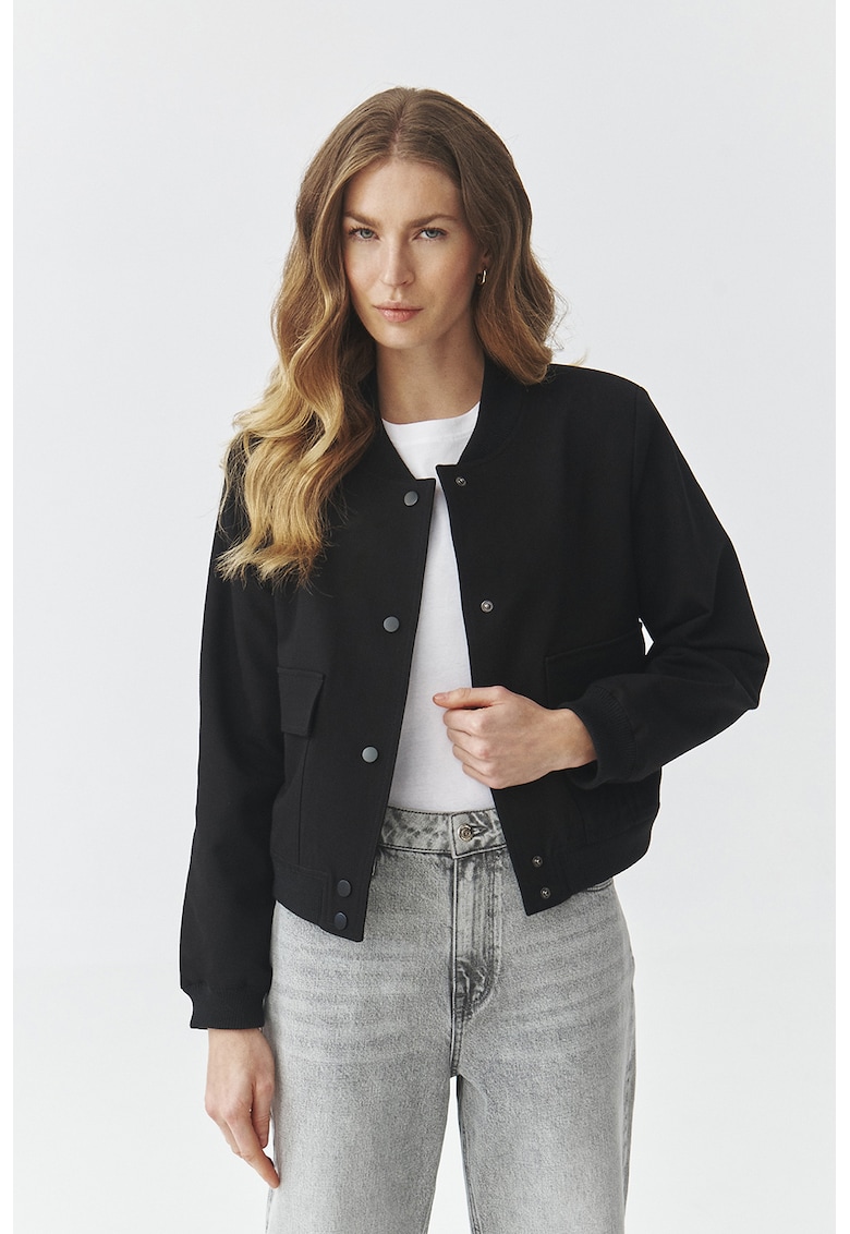 Яке с джобове с капаче - Избеляло черно Tatuum