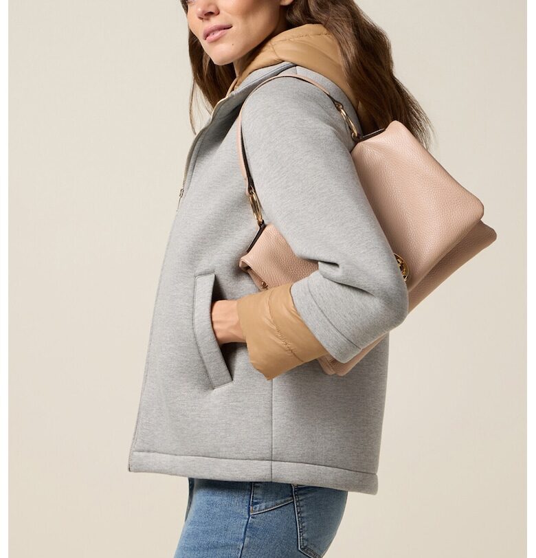 Яке с дизайн 2 в 1 и странични джобове - Сив меланж Oltre