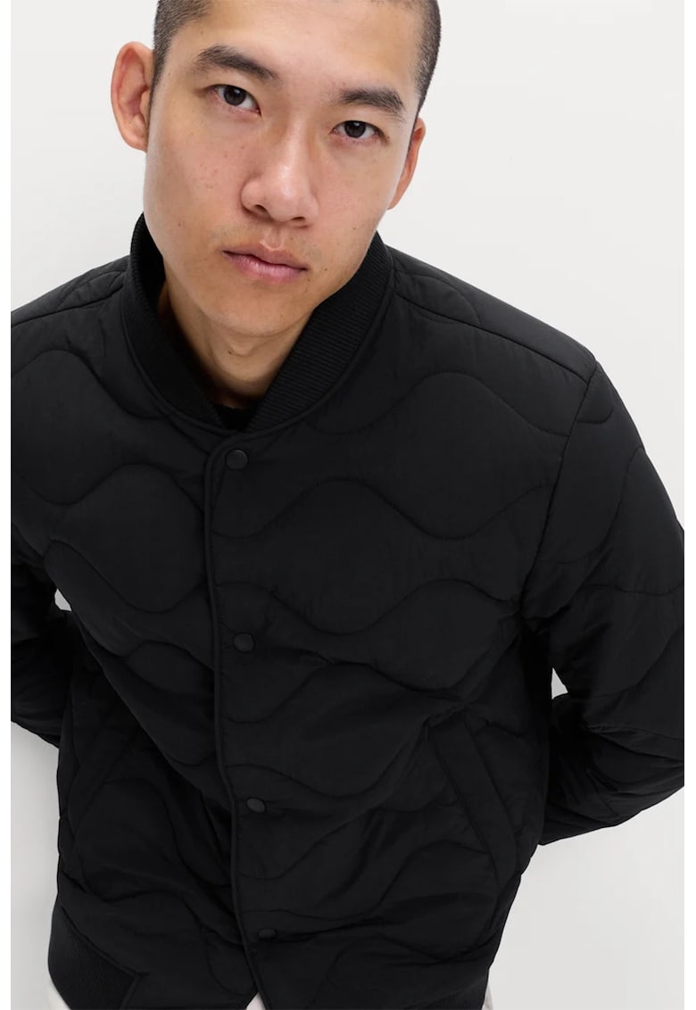 Яке с капси и ниска яка - Черен Marks Spencer