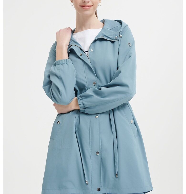 Яке с качулка и връзка - Прашно синьо GreenPoint