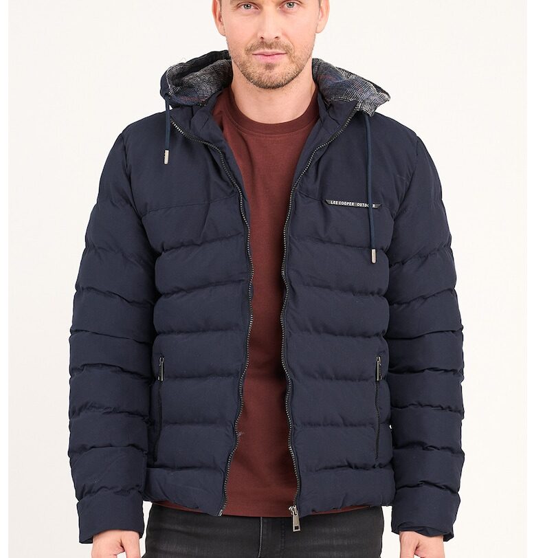 Яке с качулка и джобове с цип - Тъмносин Lee Cooper