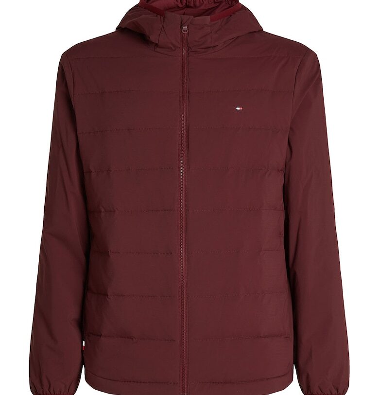 Яке с качулка и лого - Бордо Tommy Hilfiger