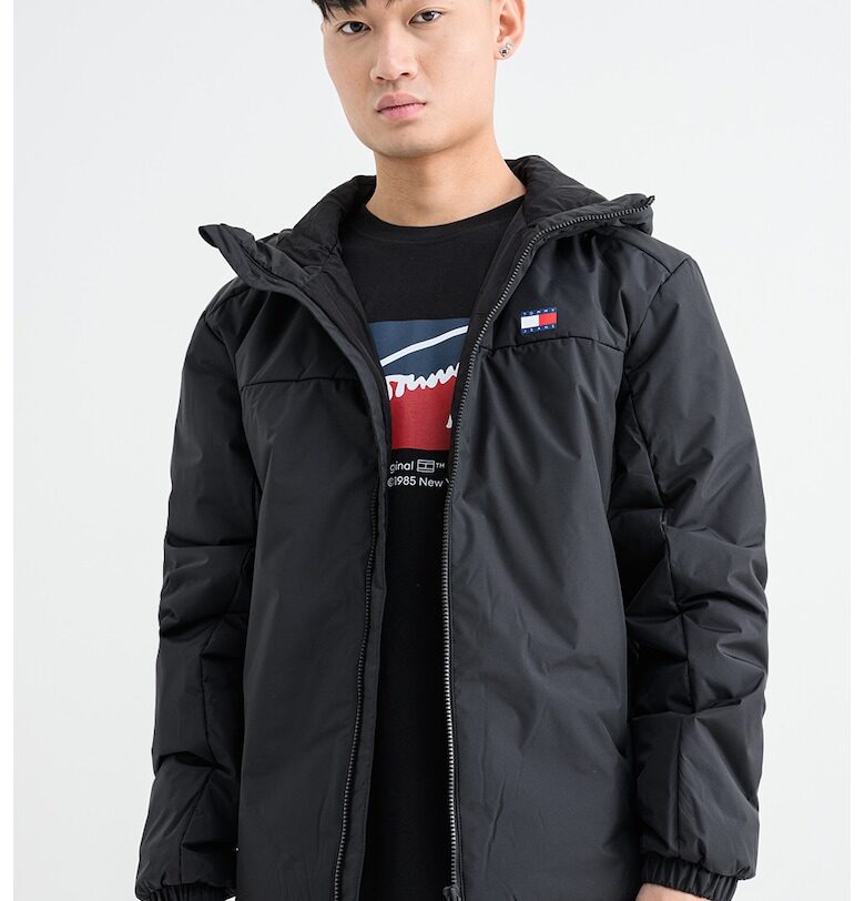 Яке с качулка и лого - Черен Tommy Jeans