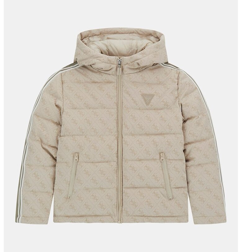 Яке с качулка и монограм - Светло бежово GUESS KIDS