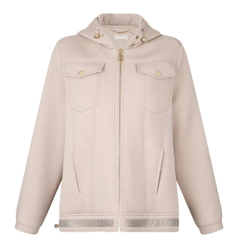 Яке с качулка и цип - Бежов Liu Jo