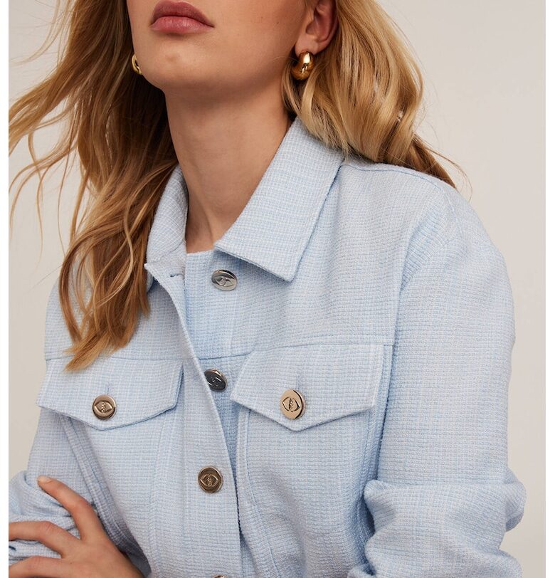 Яке с копчета и джобове с капаче - Ледено синьо Motivi