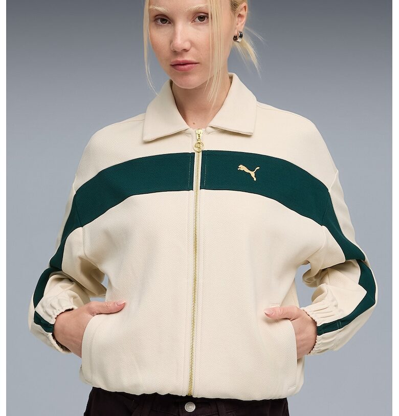 Яке с памук с цип - Светло бежово Puma