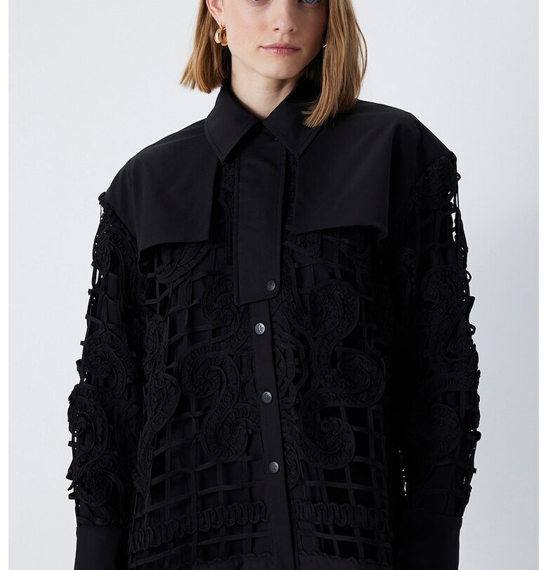 Яке с перфорации - Черен Ipekyol