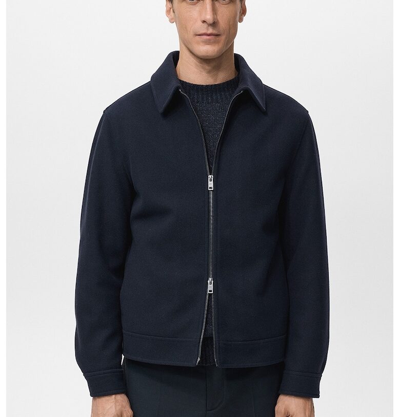 Яке с цип Cole - Тъмносин Mango