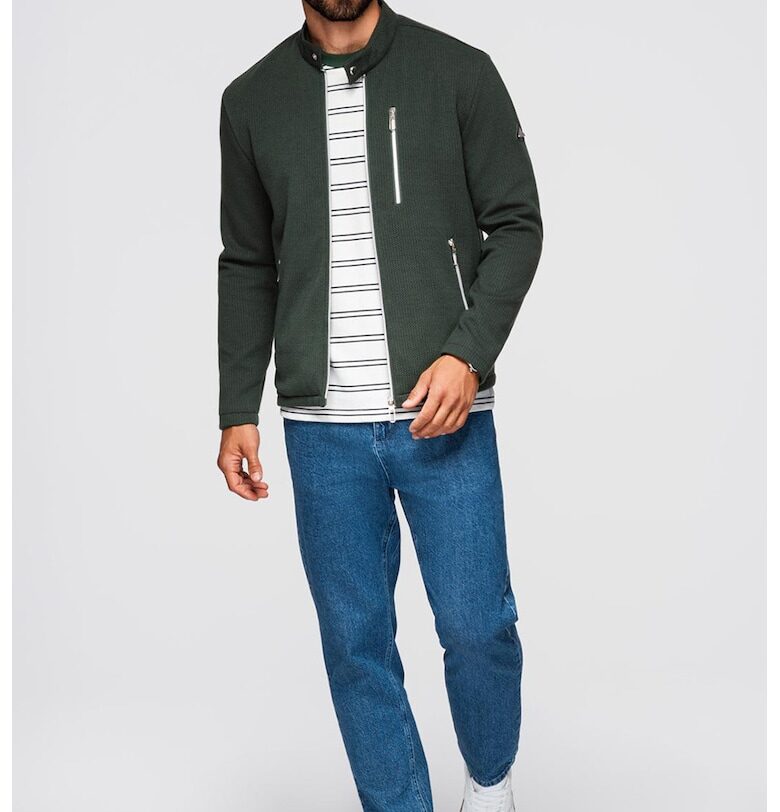 Яке с цип - Зелени аспержи OMBRE