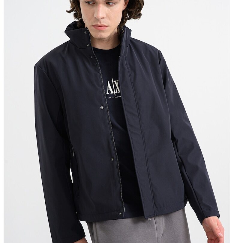 Яке с цип и висока яка - Ултрамарин синьо ARMANI EXCHANGE