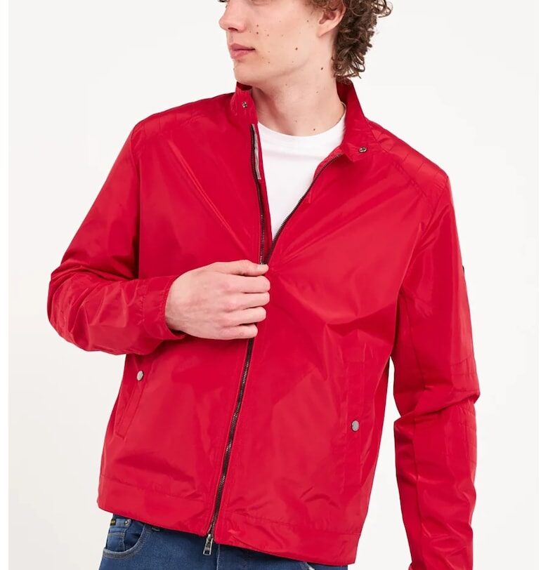 Яке с цип и джобове - Червен/Черен KVL by KENVELO