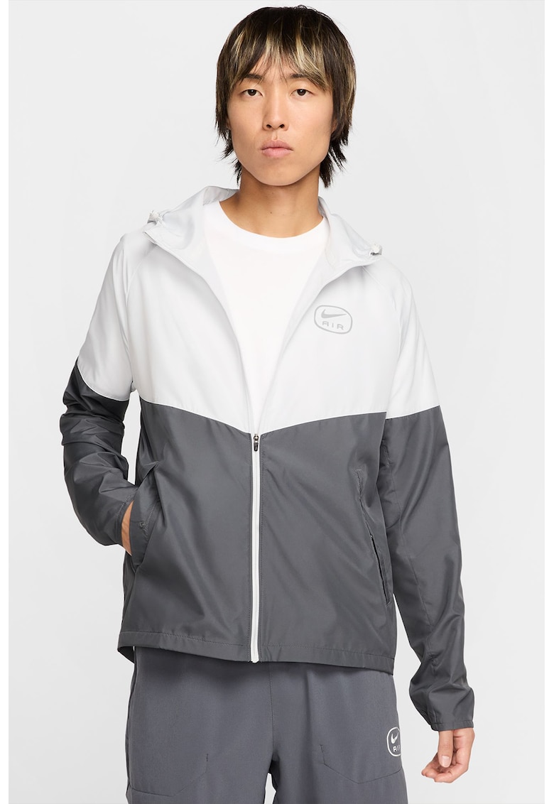 Яке с цип и джобове встрани - Бял/Пепеляво сиво Nike
