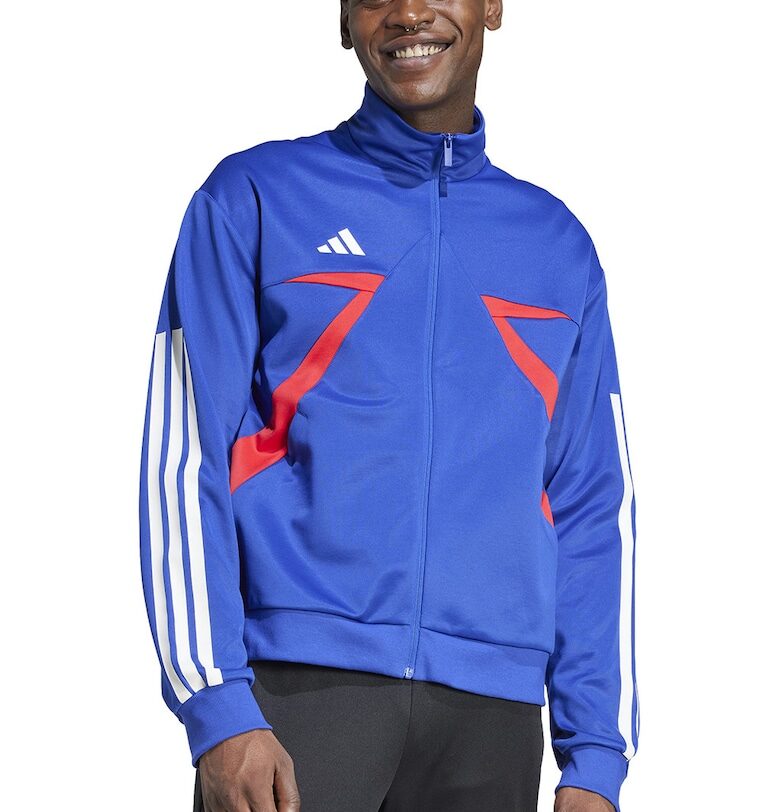 Яке с цип и лого - Червен/Кралско Синьо adidas Sportswear