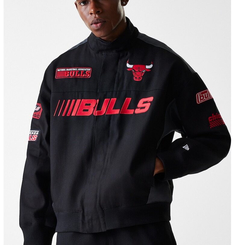 Яке с цип и лого - Червен/Черен New Era