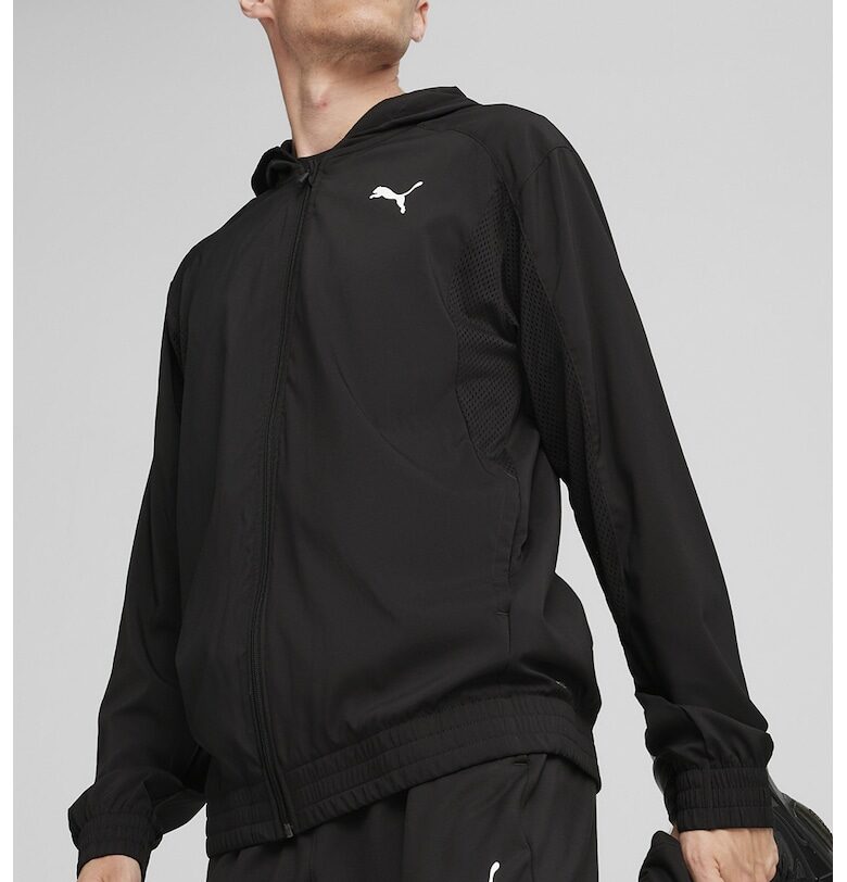Яке с цип и мрежести джобове - Черен Puma