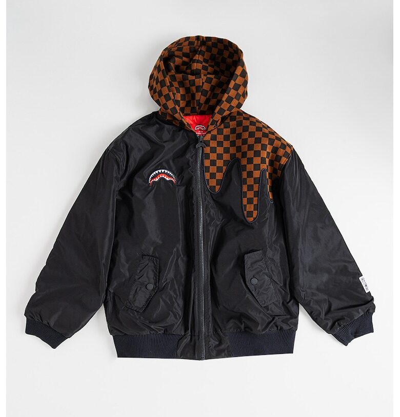 Яке с цип и принт - Черен/Кафяв Sprayground