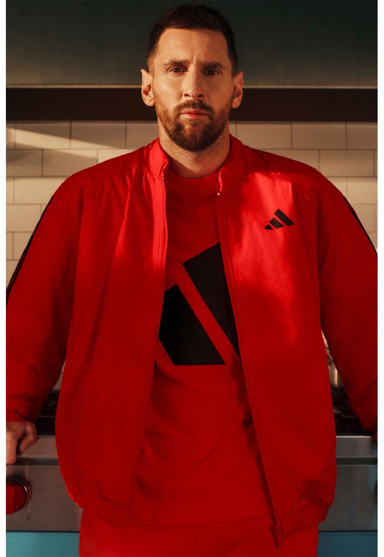 Яке с цип и странични джобове - Неоново червено adidas Sportswear