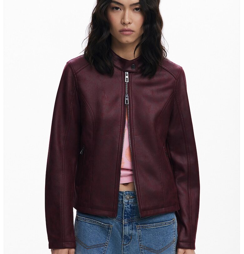 Яке с цип и яка с капси - Бордо DESIGUAL