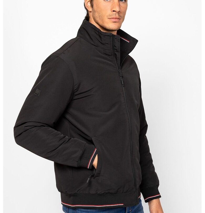 Яке с цип - раиран подгъв и маншети - Черен Heavy Tools