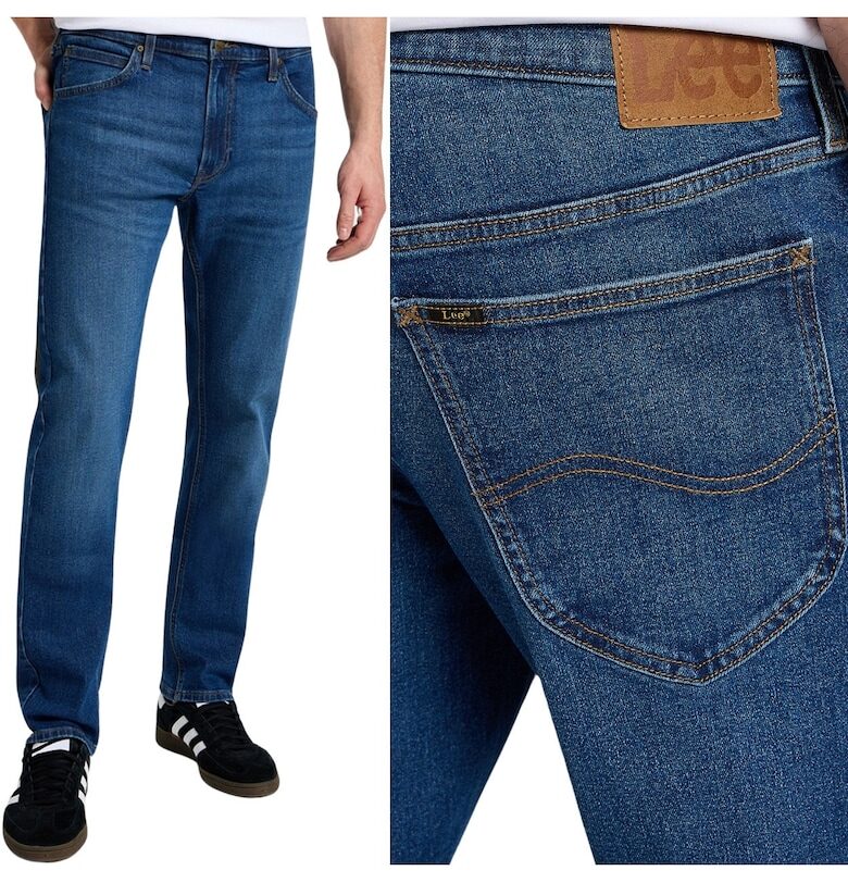 дънки  Daren прави еластични тъмносини L34 - Син Lee