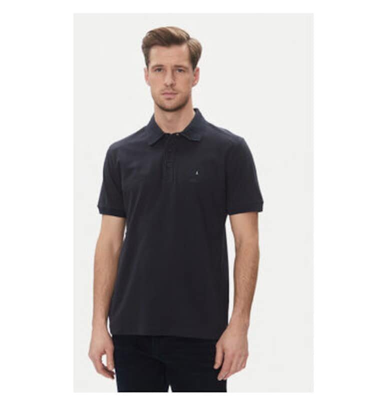 мъжка поло тениска - 251PO1868P347 - памук - тъмносиньо Aeronautica Militare