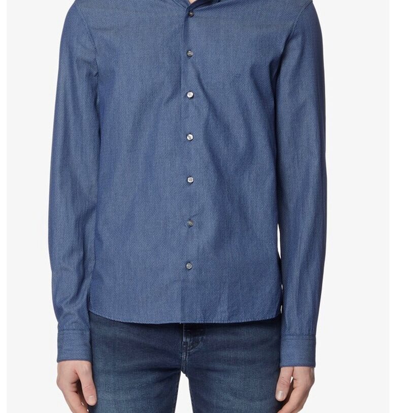 мъжка риза K10K108596 11514 - Син CALVIN KLEIN