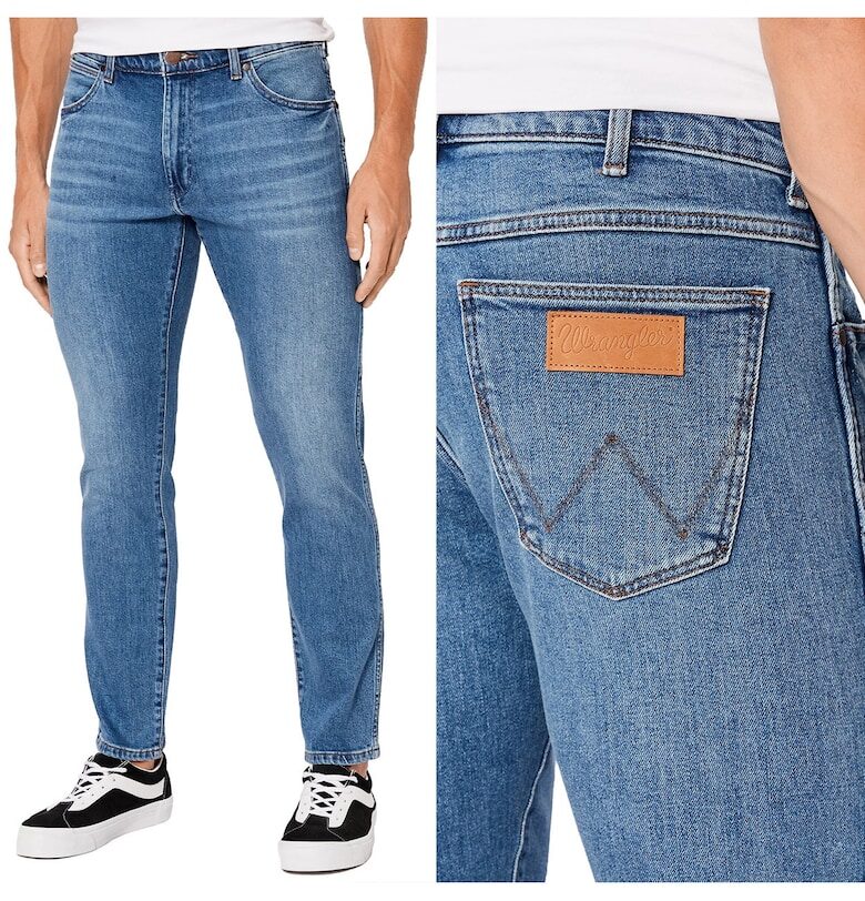мъжки Wrangler  812 Slim Tapered - син - L36 - Син Larston